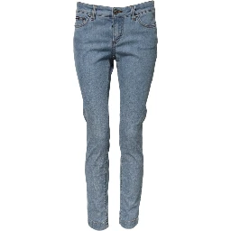 Blue Cotton PRETTY MidWaist Skinny Denim Jeans