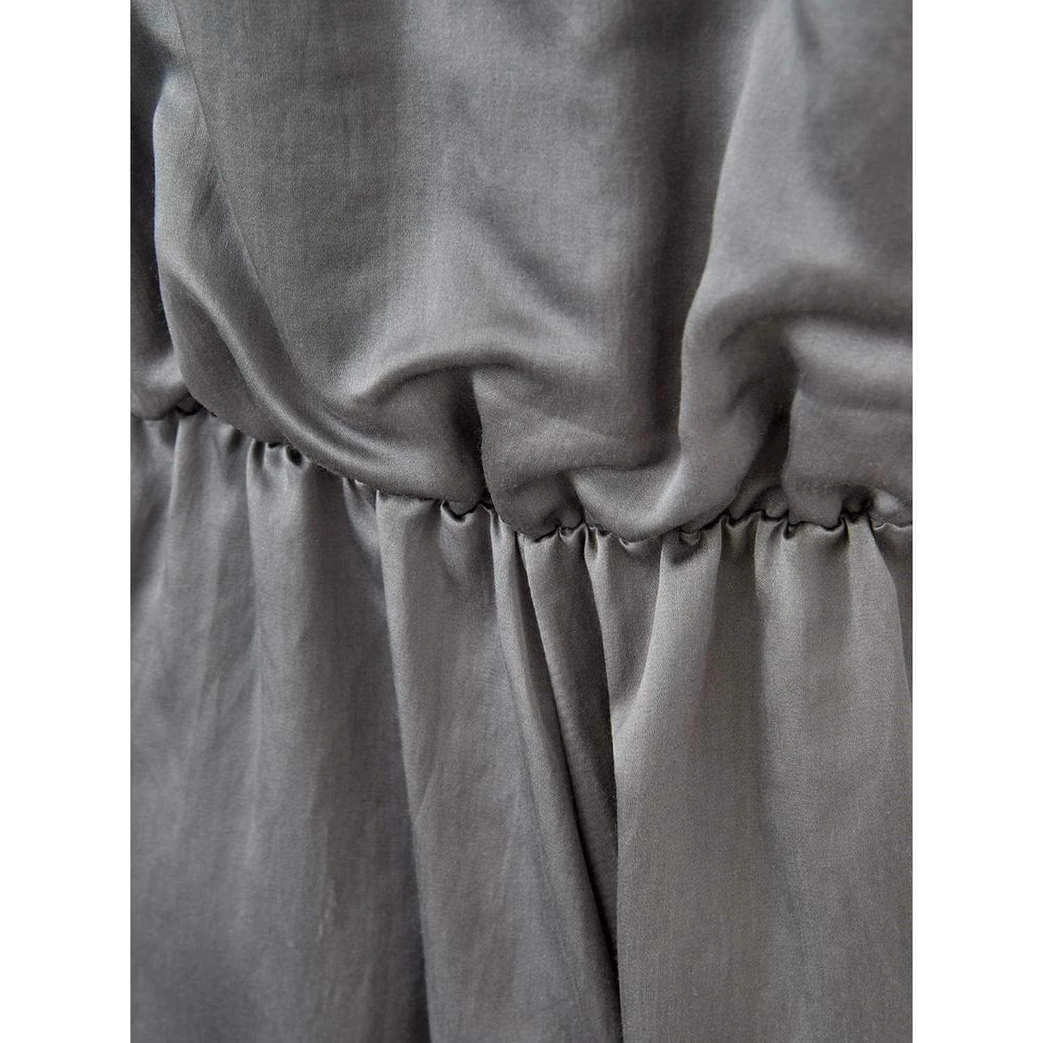 Gray Silk Casual Dress