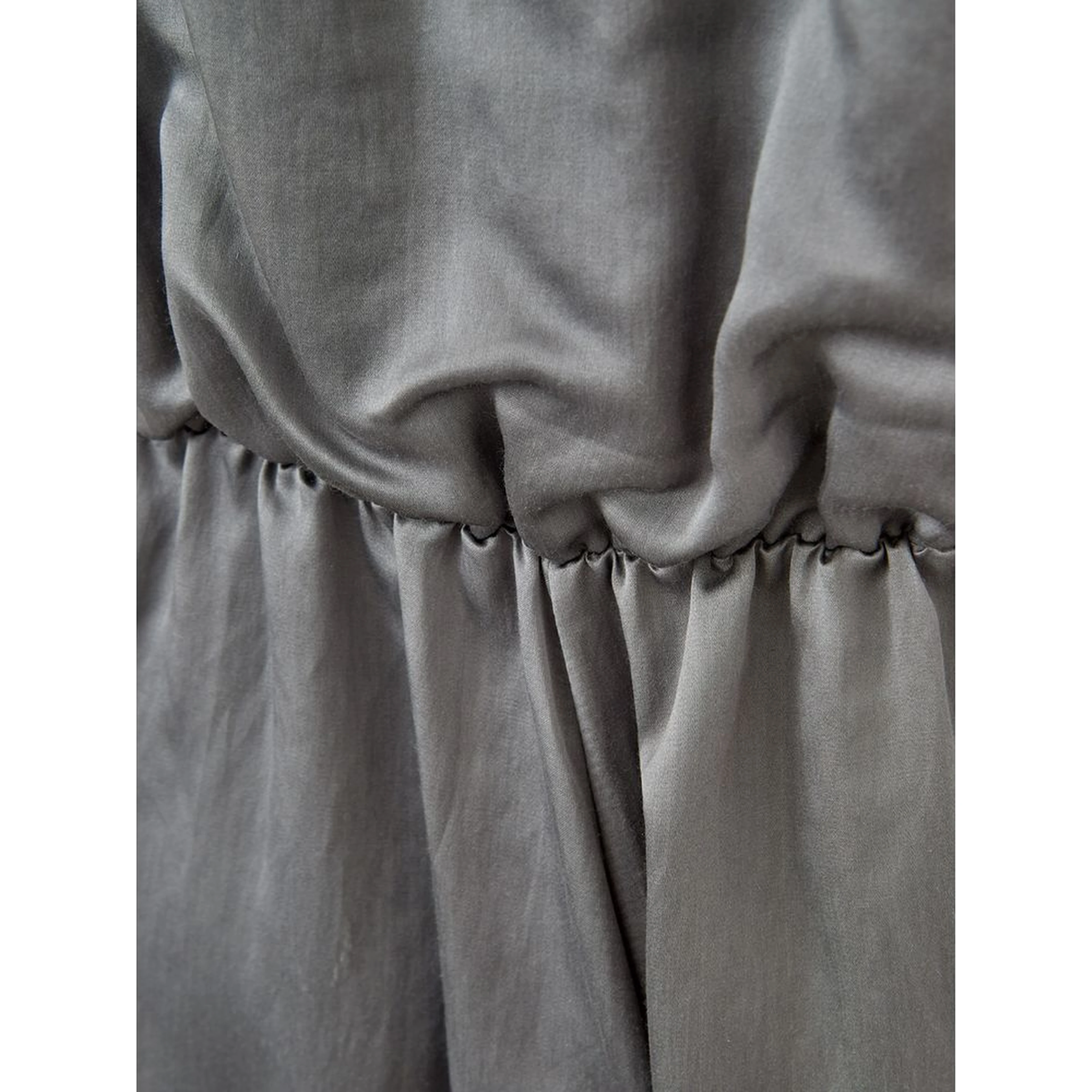 Gray Silk Casual Dress