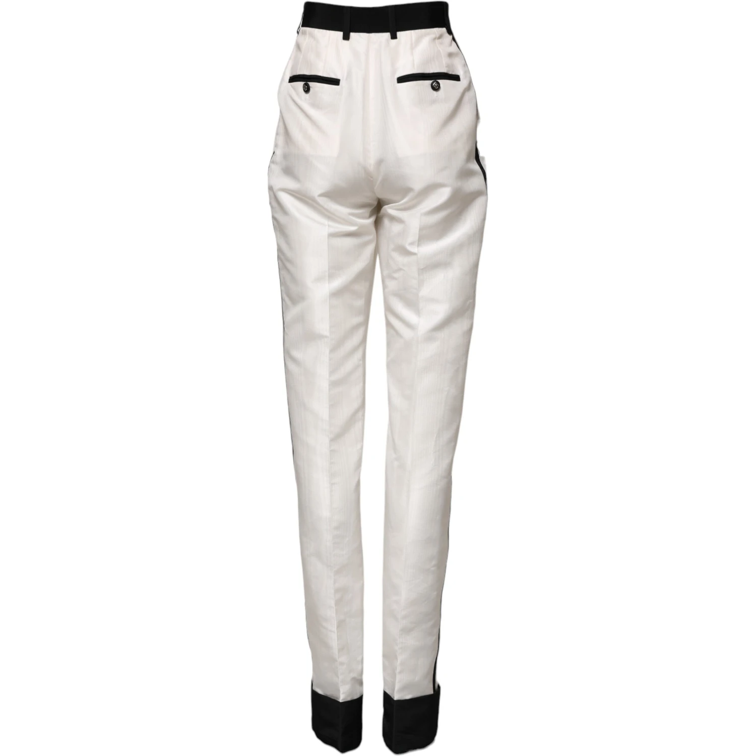 White High Waist Straight Dress Trouser Pants