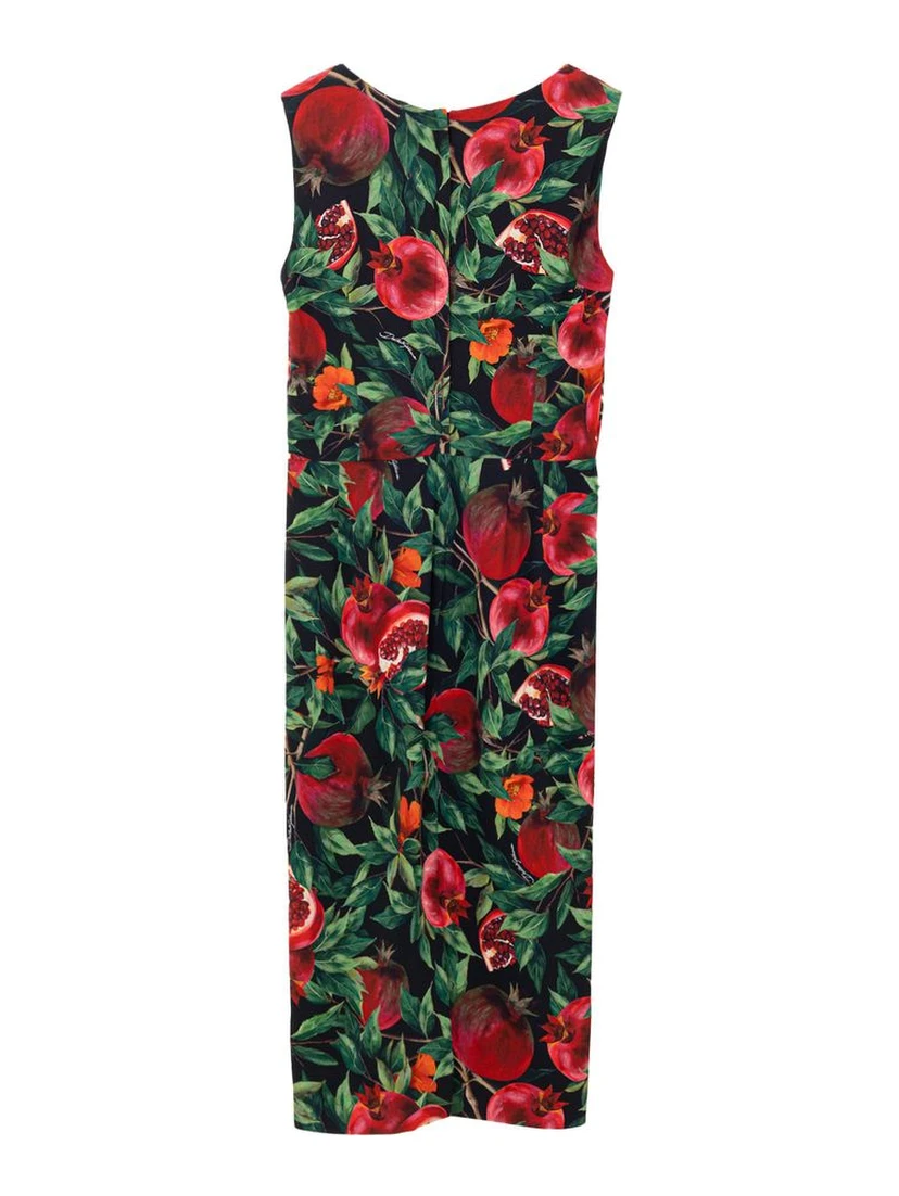 Bicolor Viscose Long Dress