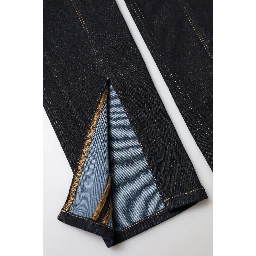 Blue Cotton High Waist Skinny Denim Jeans