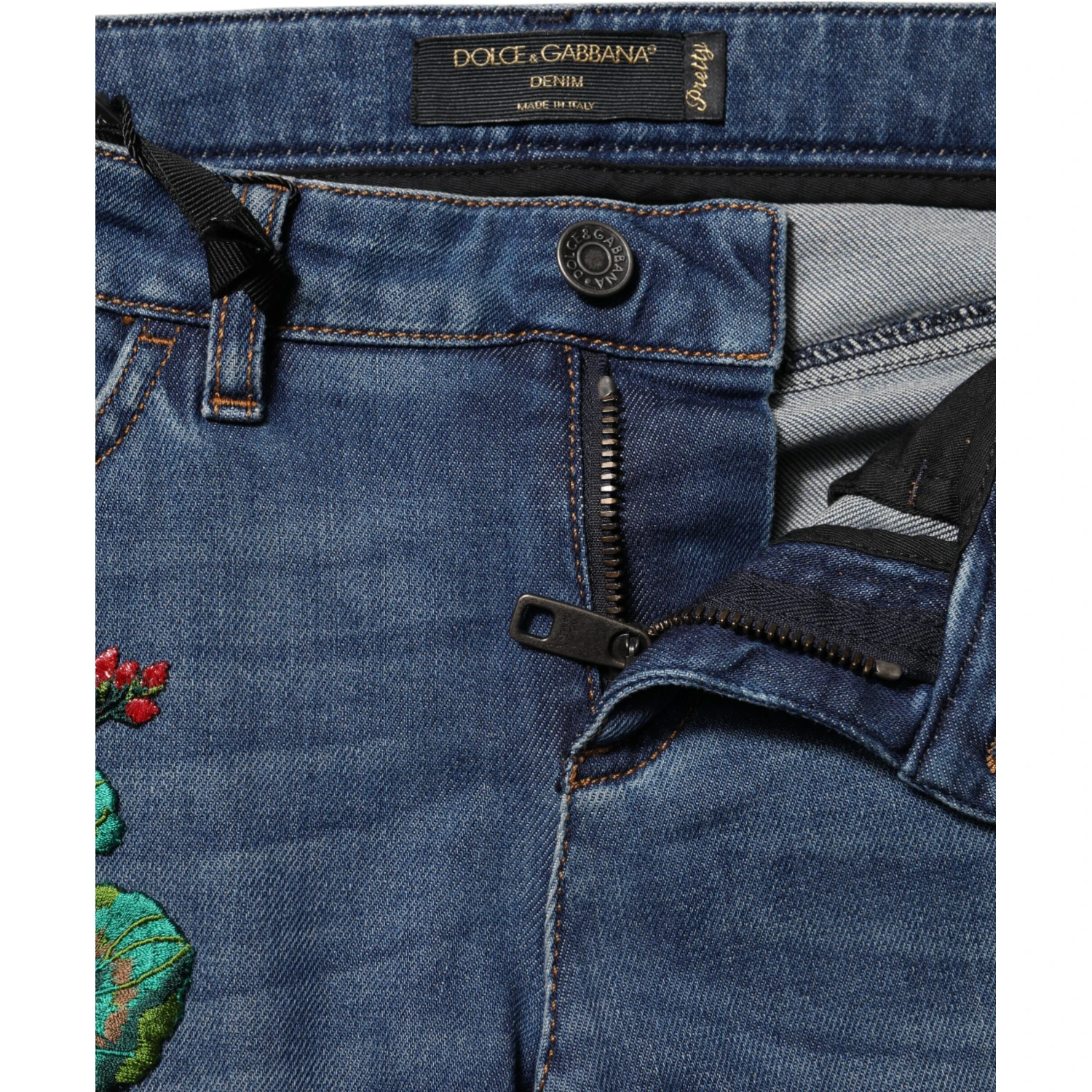 Blue Cotton Low Waist Skinny Denim Jeans