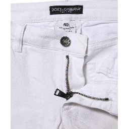 White Cotton Low Waist Skinny Denim Jeans