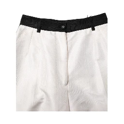 White High Waist Straight Dress Trouser Pants