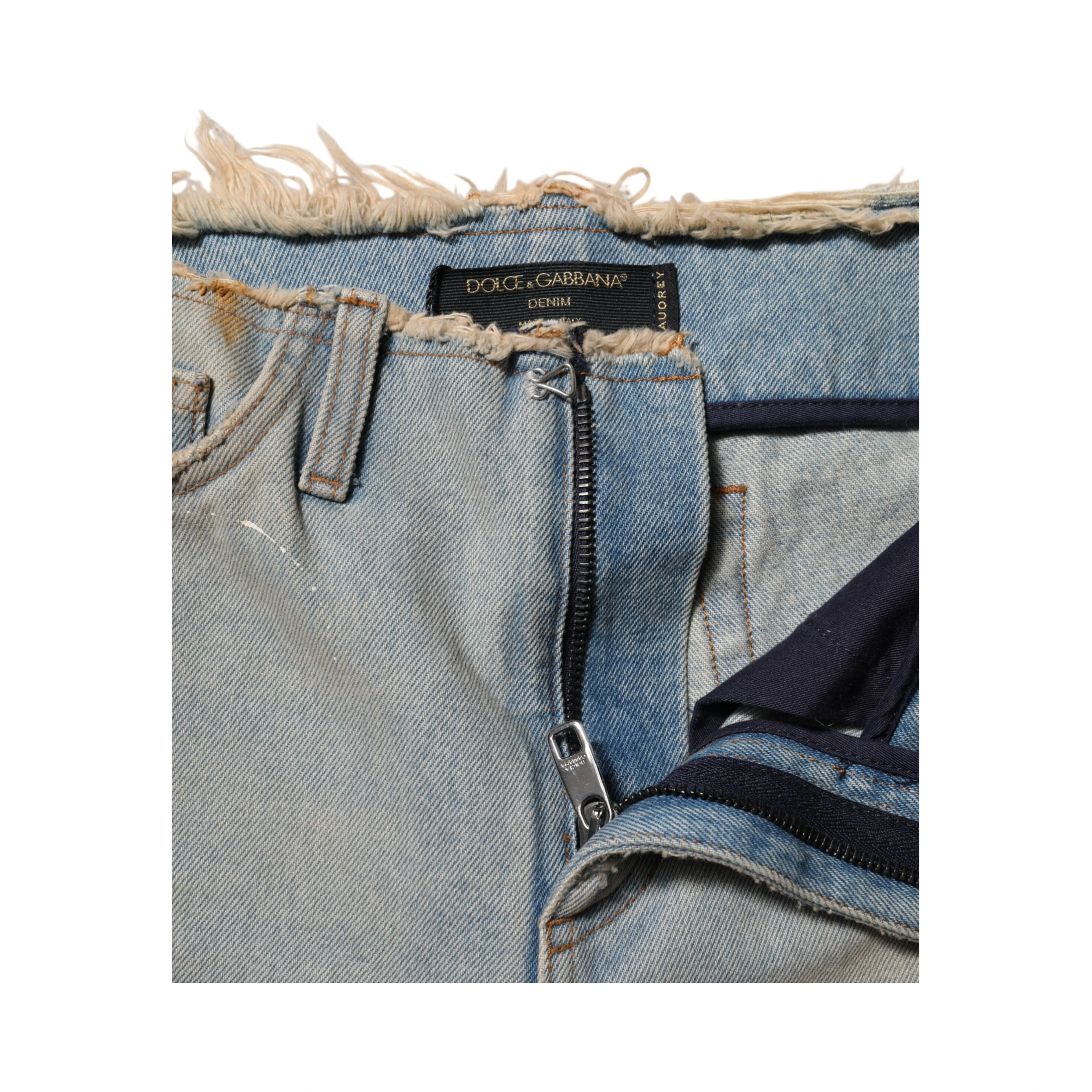 Light Blue High Waist Skinny Denim Jeans