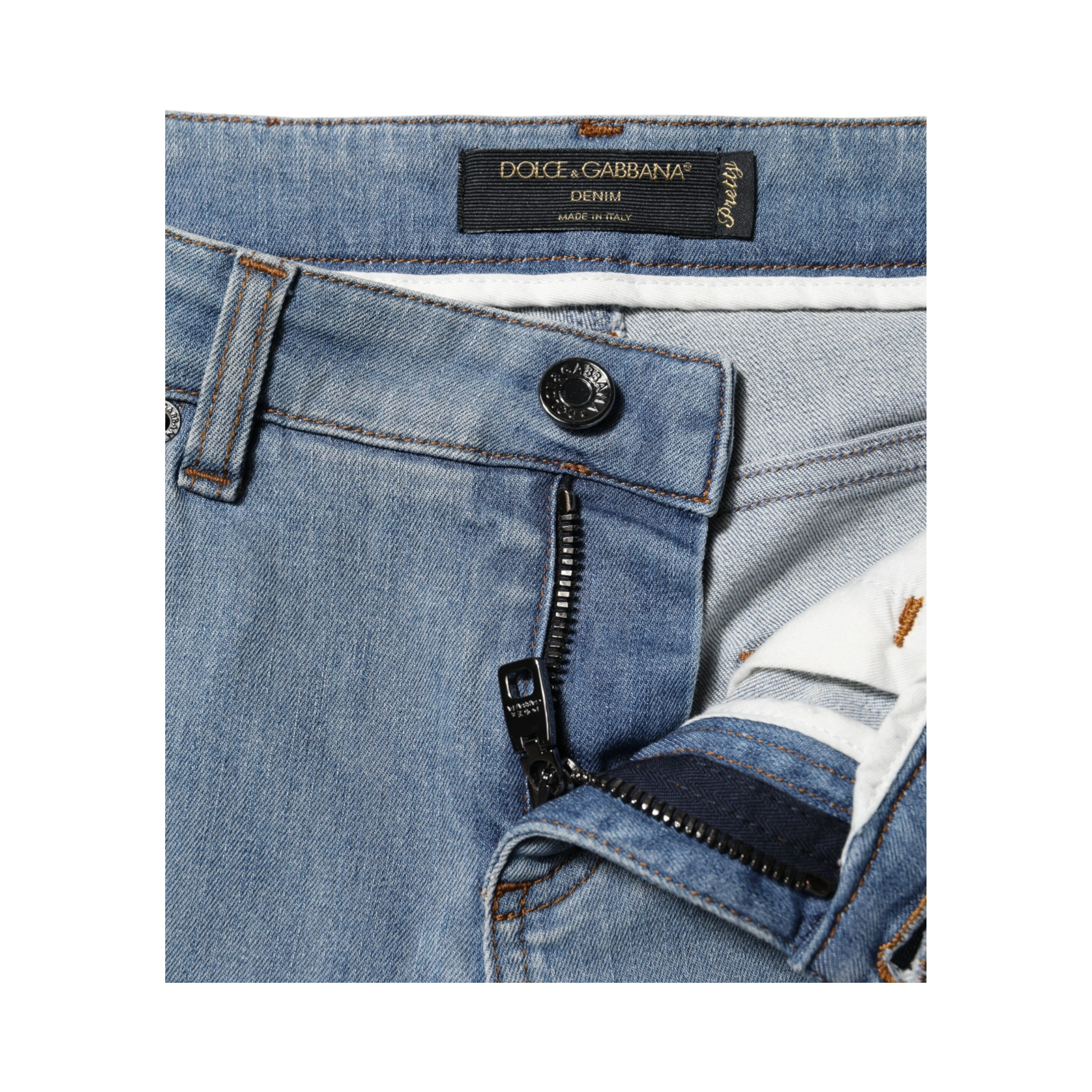 Blue Cotton PRETTY MidWaist Skinny Denim Jeans