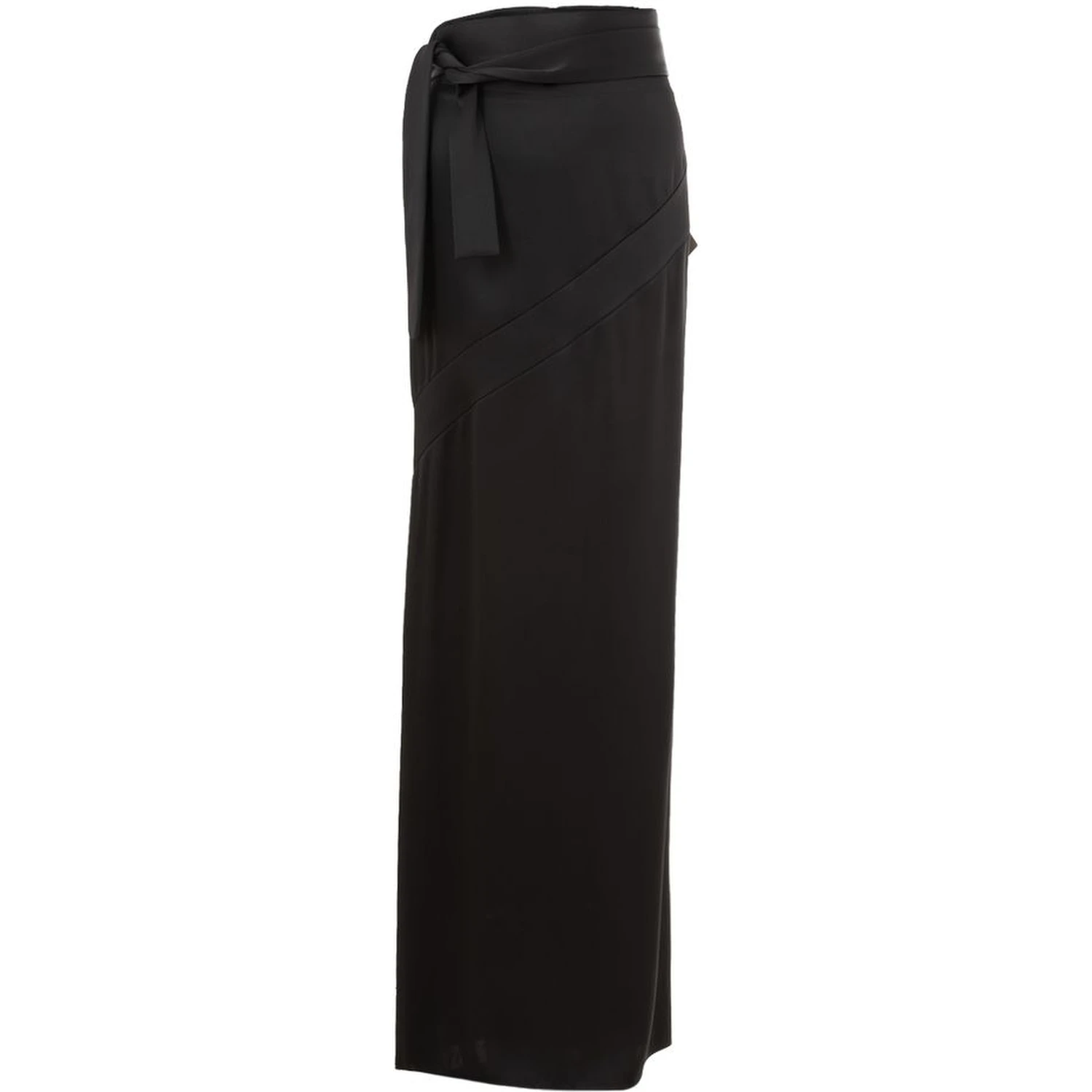 Black Acetate Long Skirt