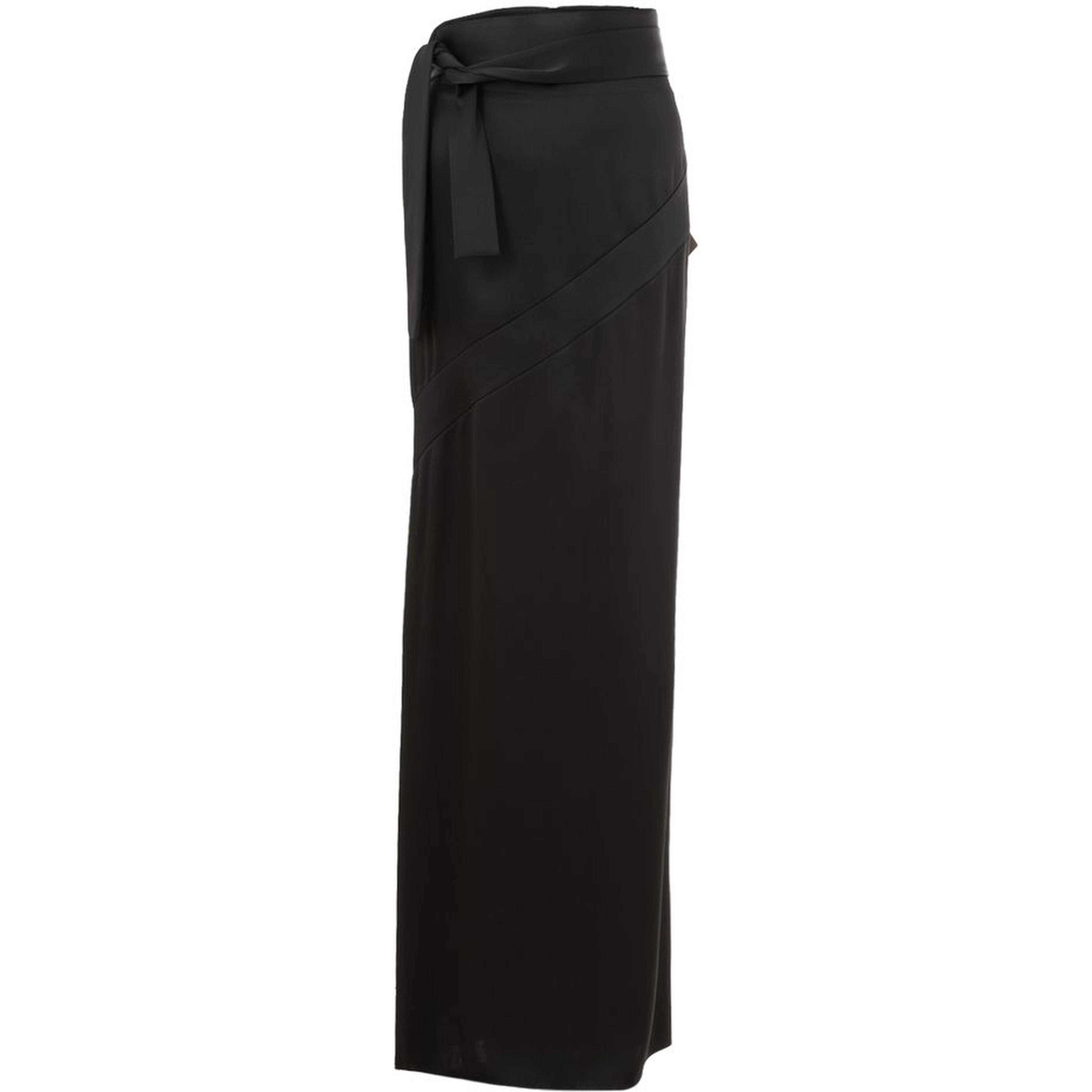 Black Acetate Long Skirt