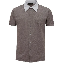 Bicolor Cotton Shortsleeve Shirt