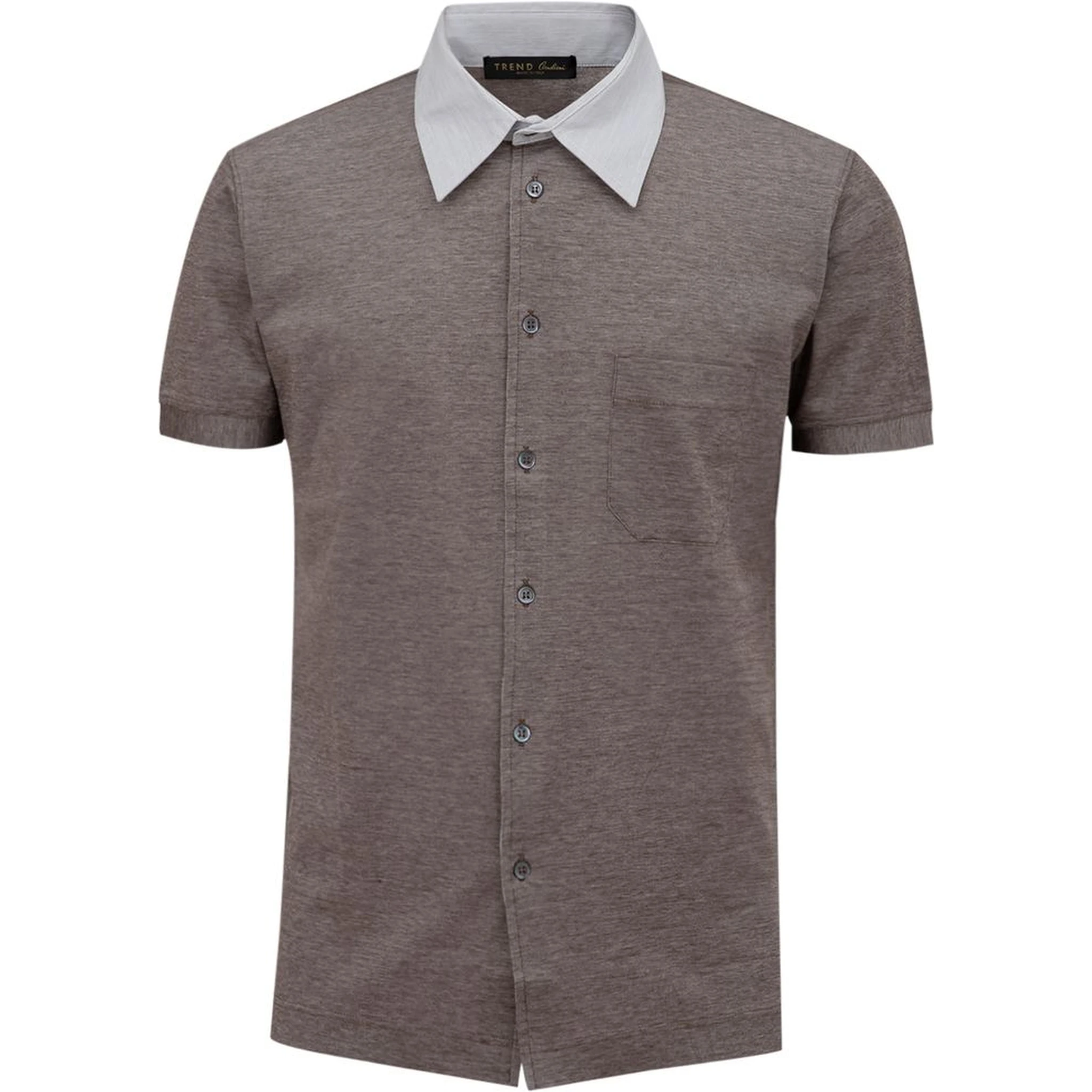 Bicolor Cotton Shortsleeve Shirt