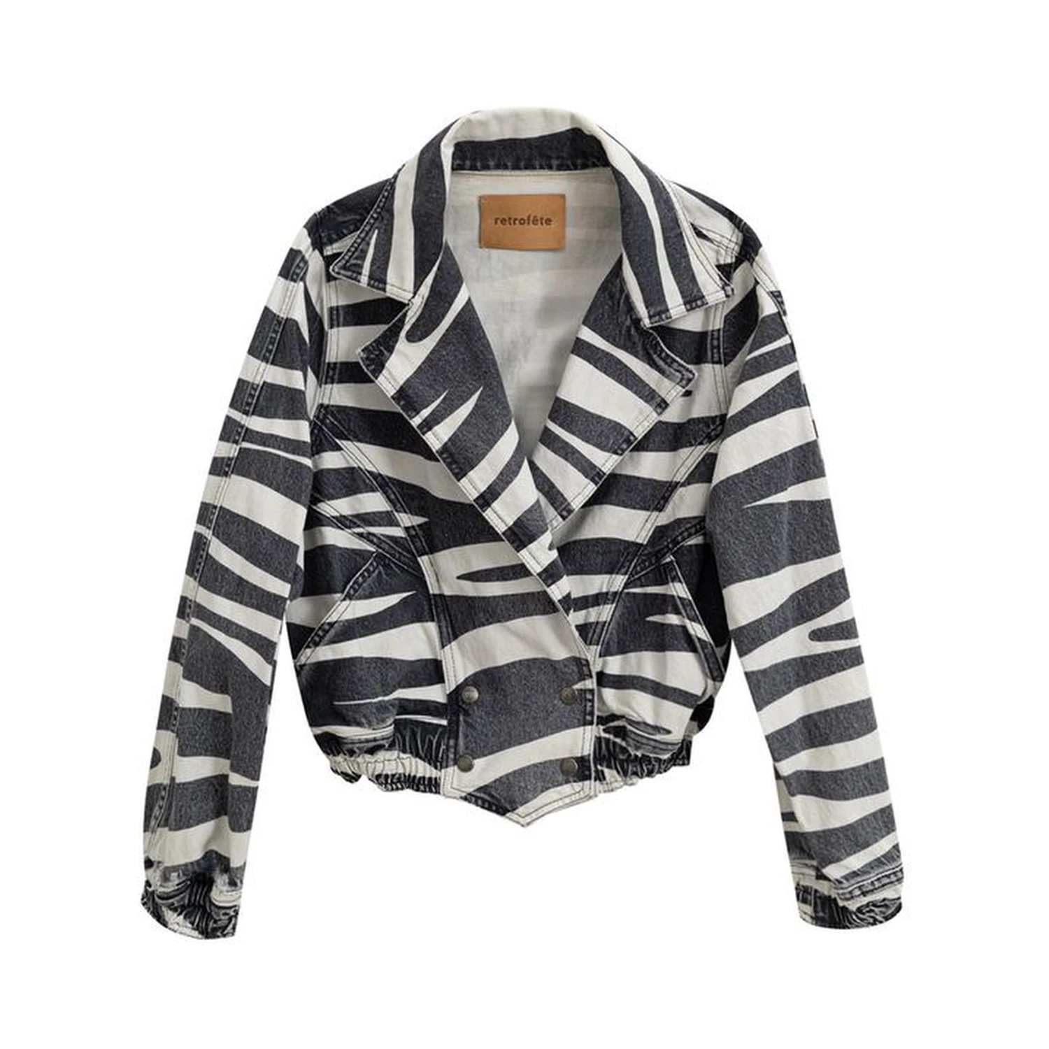 Black And White Cotton Blazer