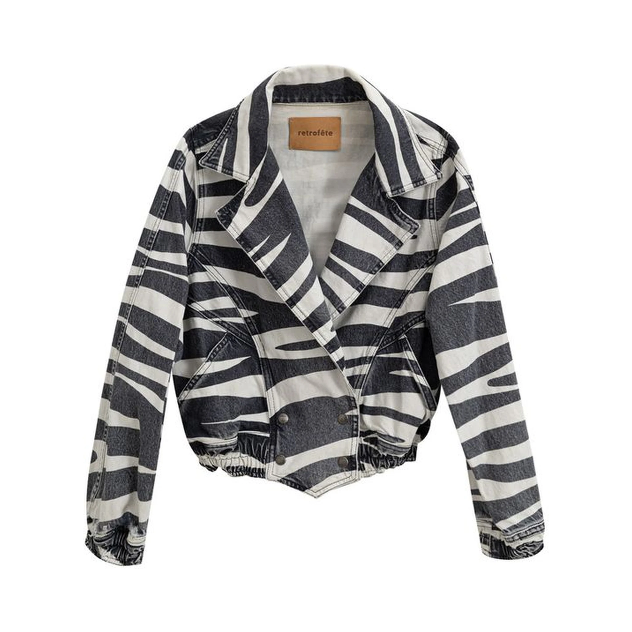 Black And White Cotton Blazer