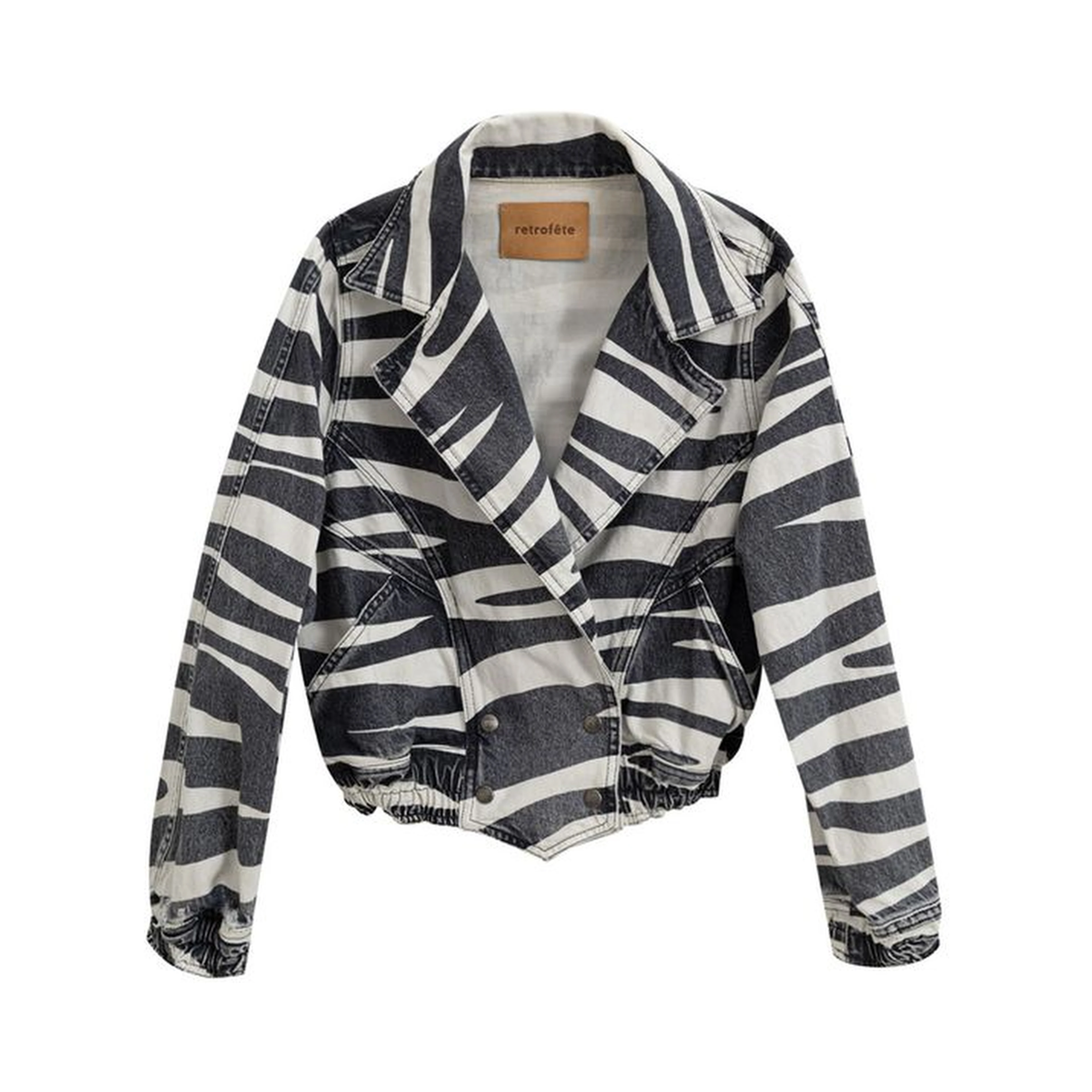 Black And White Cotton Blazer
