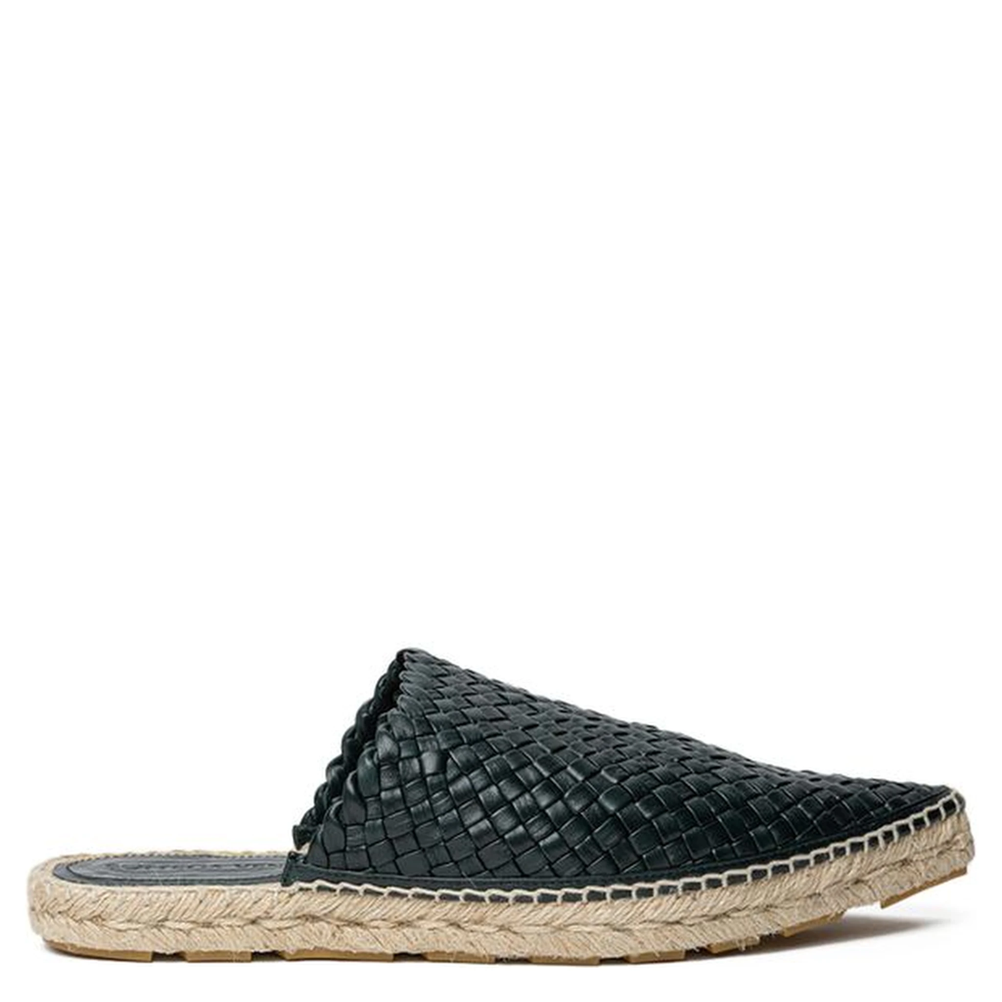 Green Leather Espadrilles