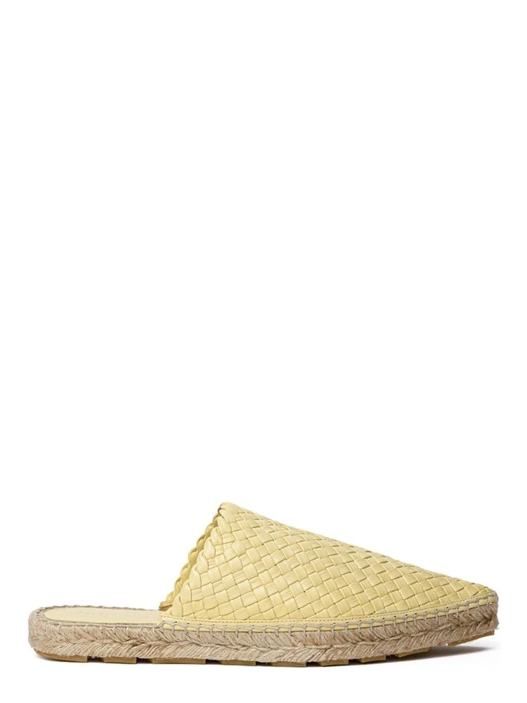 Yellow Leather Espadrille