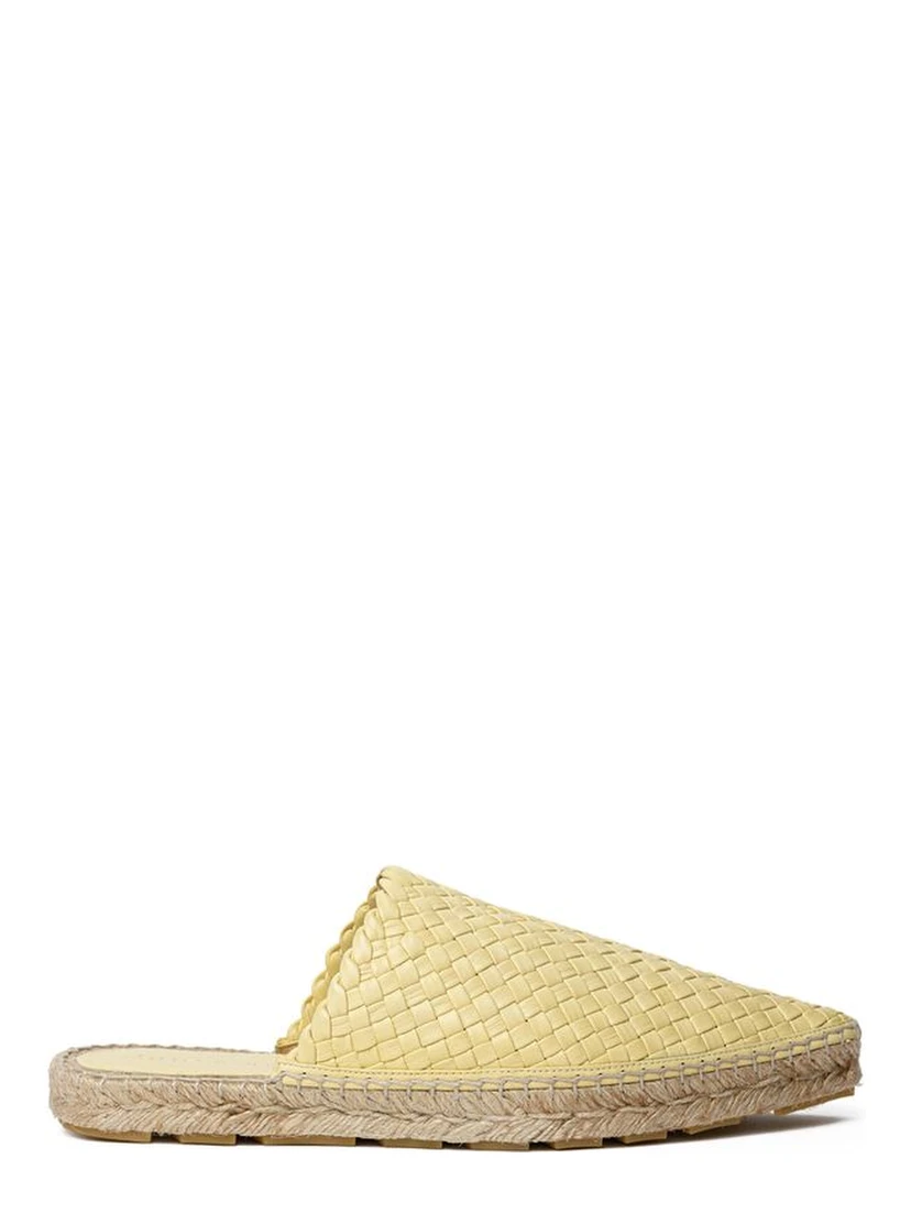 Yellow Leather Espadrille