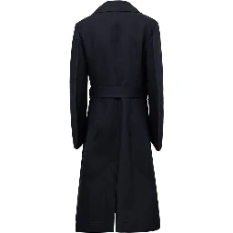 Blue Cotton Trench Coat