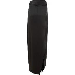 Black Acetate Long Skirt