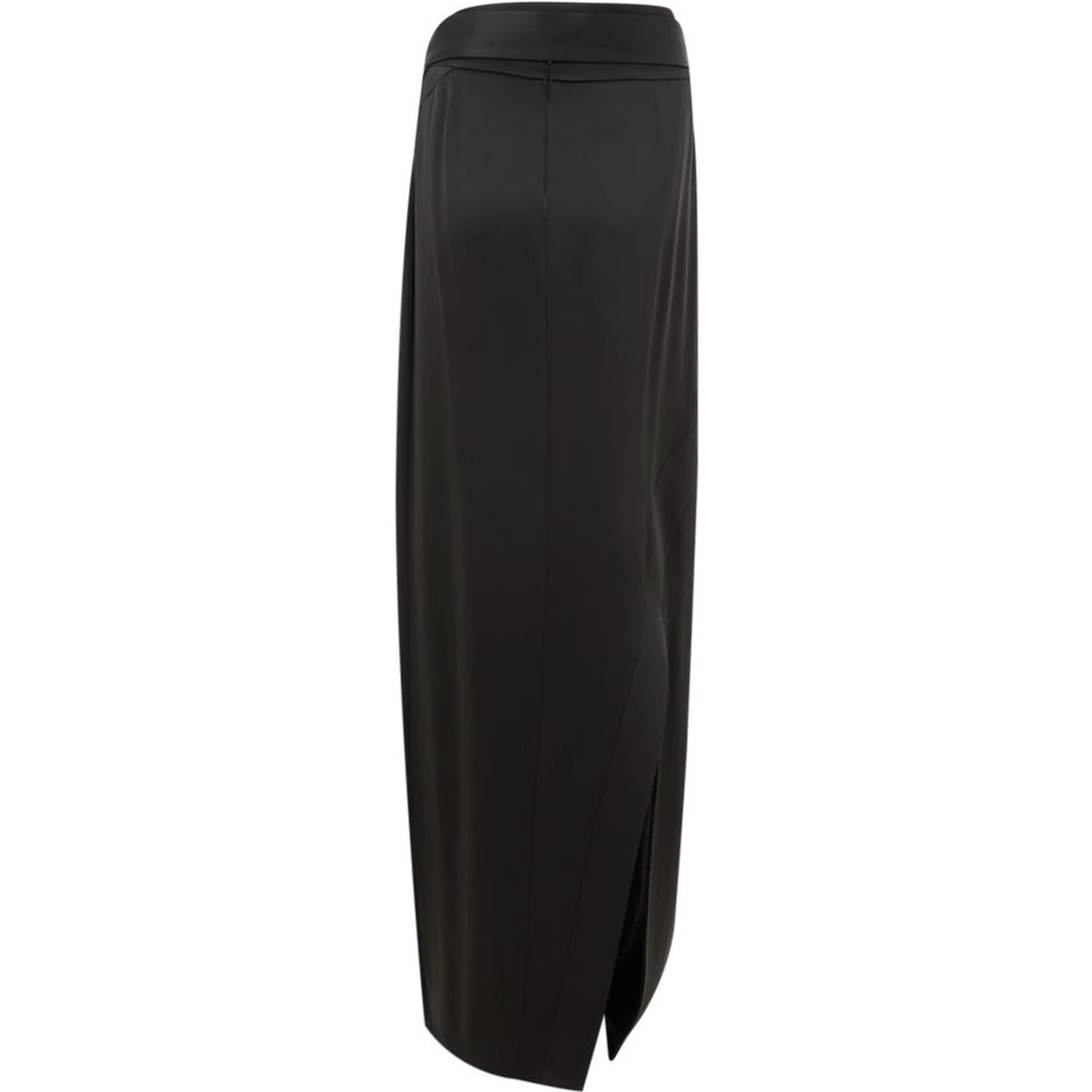 Black Acetate Long Skirt