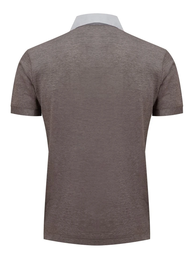 Bicolor Cotton Shortsleeve Shirt