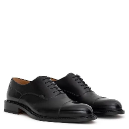 Black Leather Oxfords And Derbies