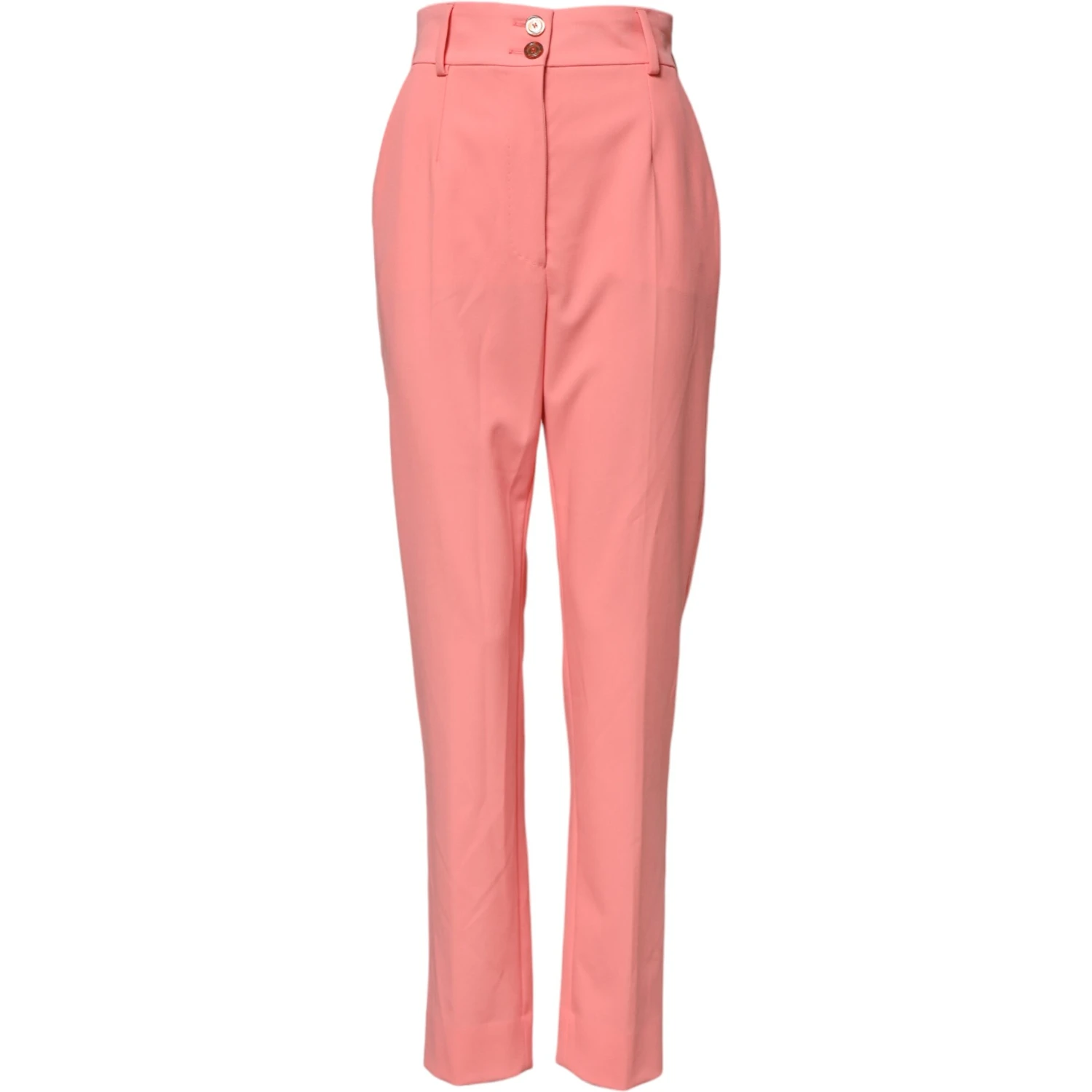 Pink High Waist Tapered Dress Pants