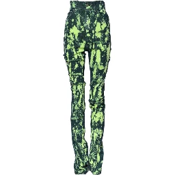 Green Color Splash High Waist Denim Jeans