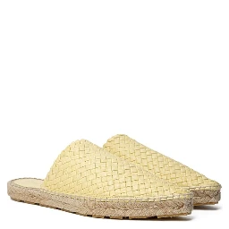 Yellow Leather Espadrille