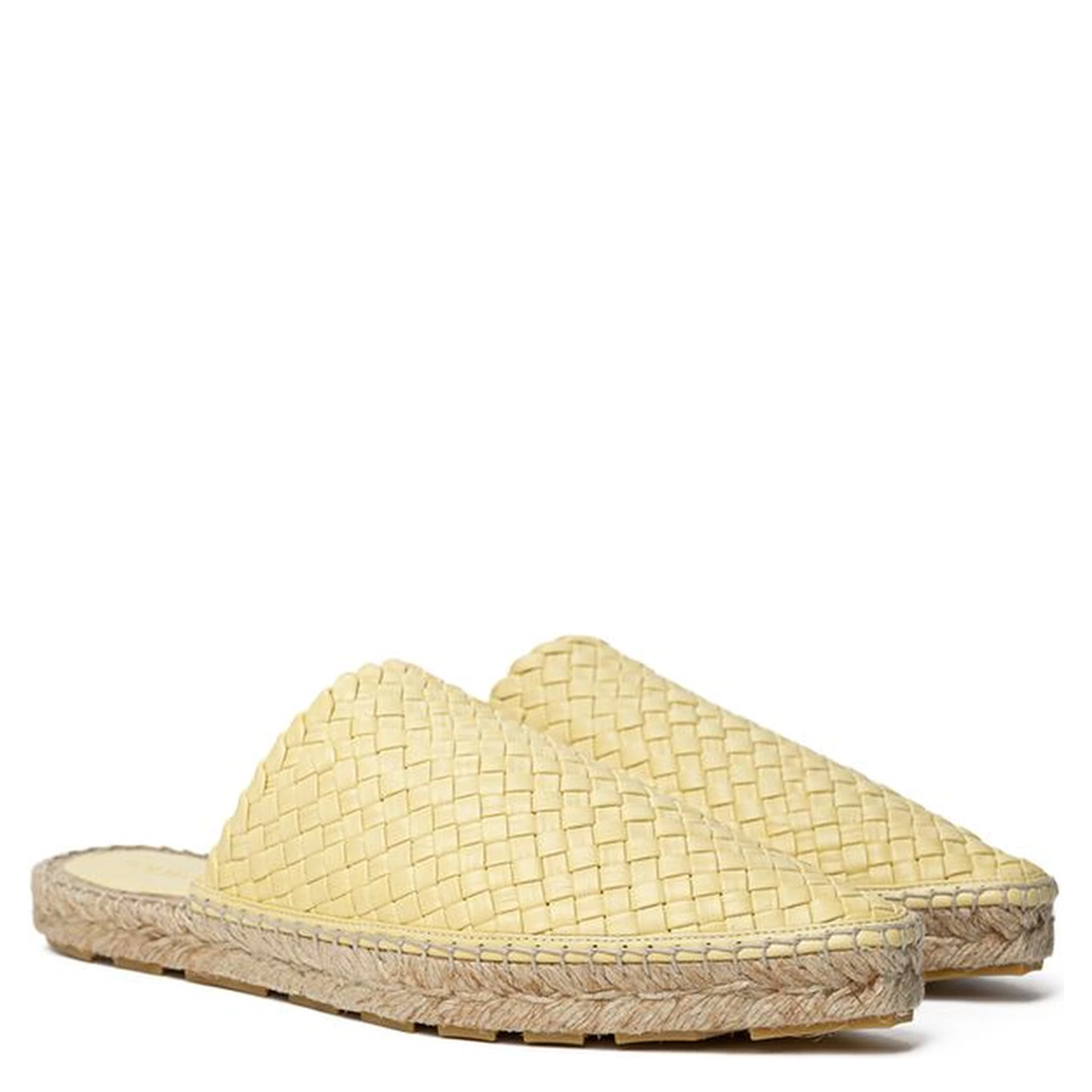 Yellow Leather Espadrille