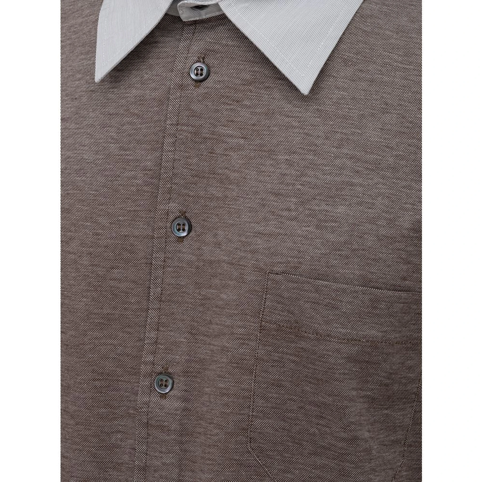Bicolor Cotton Shortsleeve Shirt