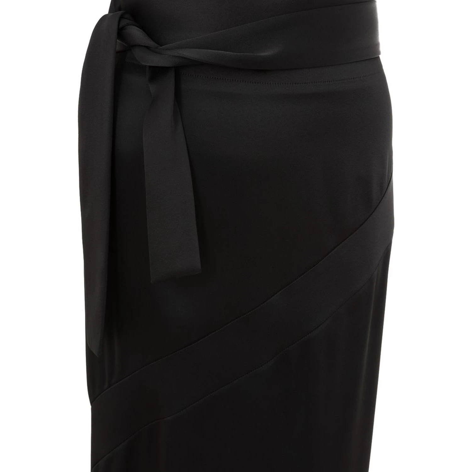 Black Acetate Long Skirt