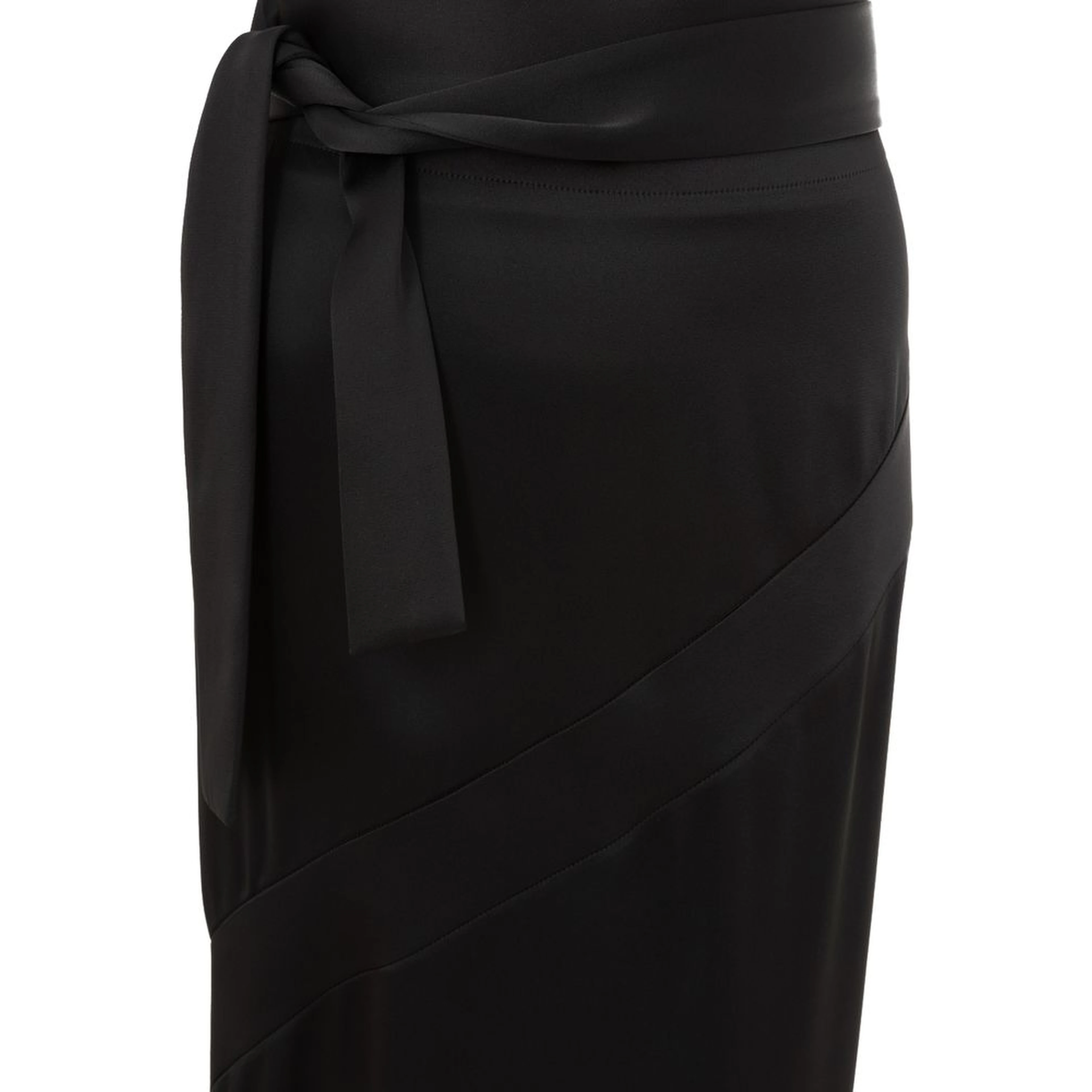 Black Acetate Long Skirt