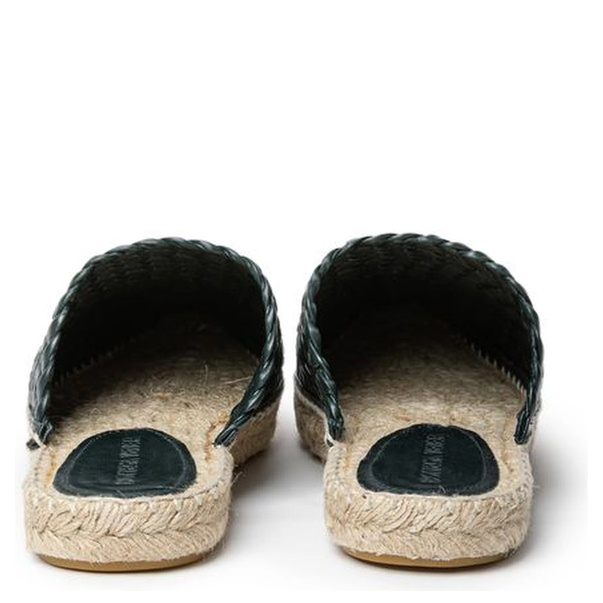 Green Leather Espadrilles