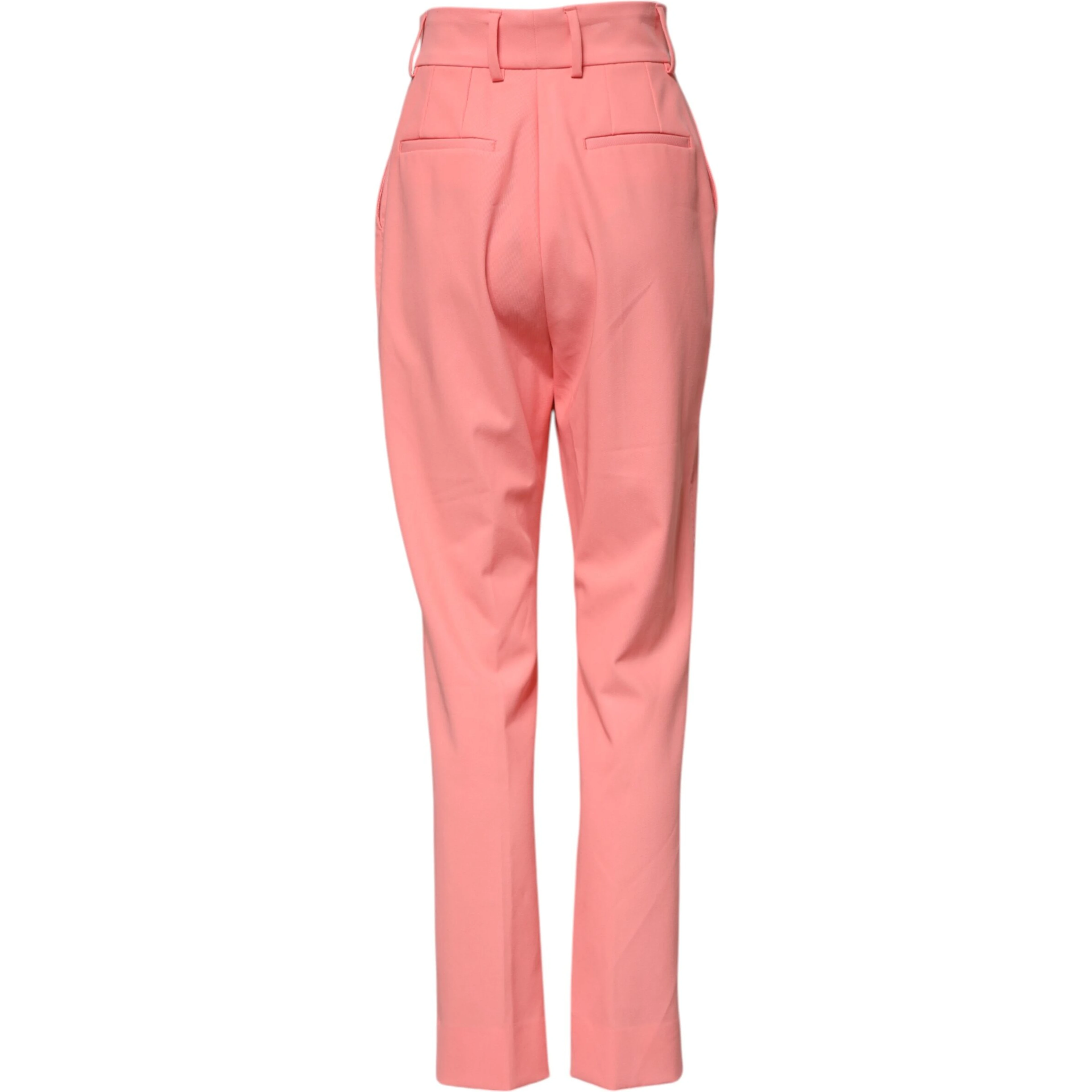 Pink High Waist Tapered Dress Pants