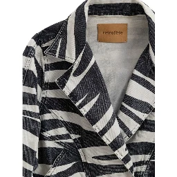 Black And White Cotton Blazer
