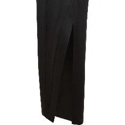 Black Acetate Long Skirt