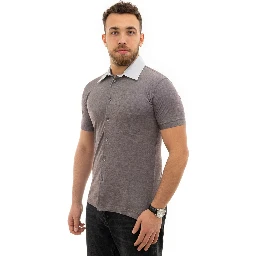 Bicolor Cotton Shortsleeve Shirt