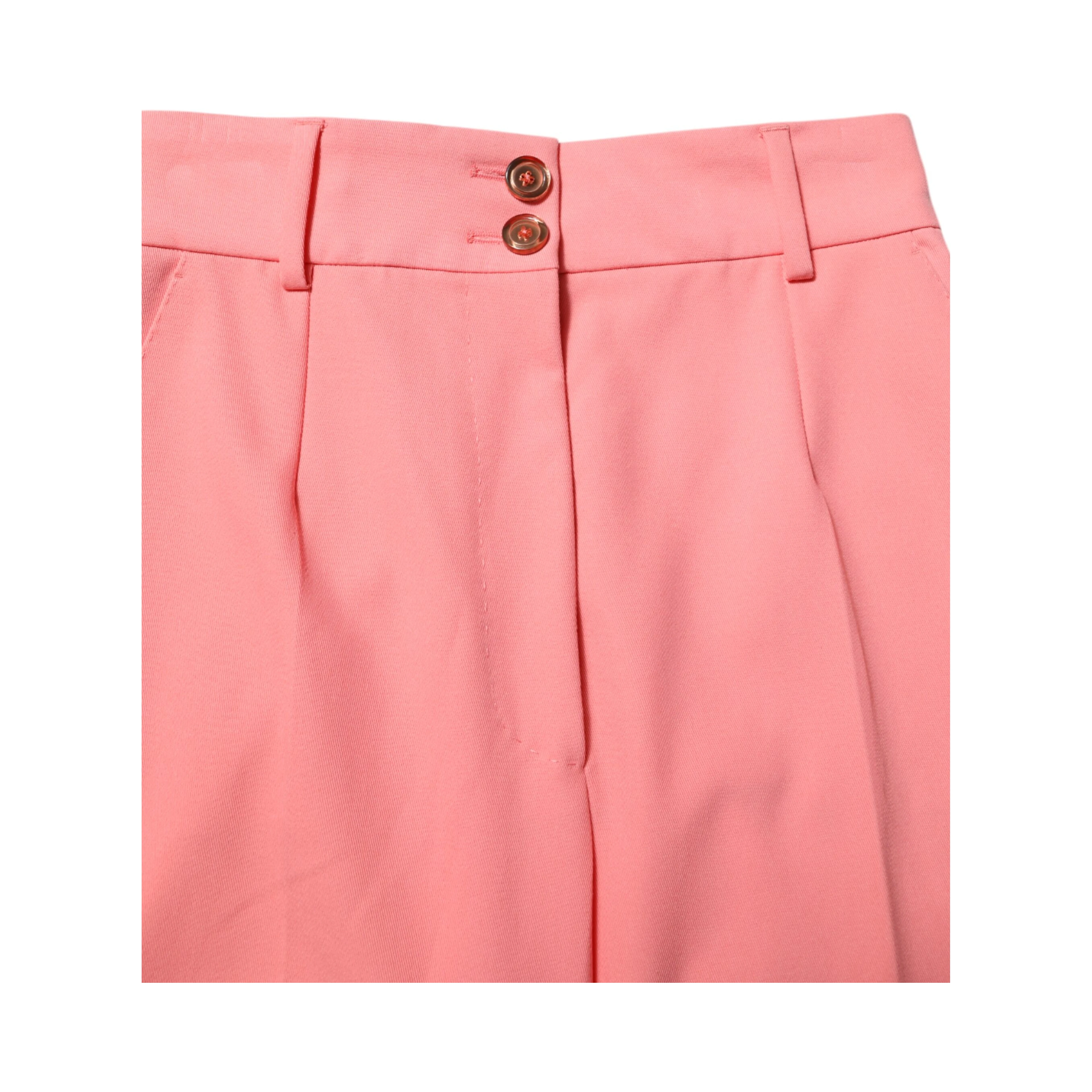 Pink High Waist Tapered Dress Pants