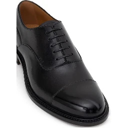 Black Leather Oxfords And Derbies