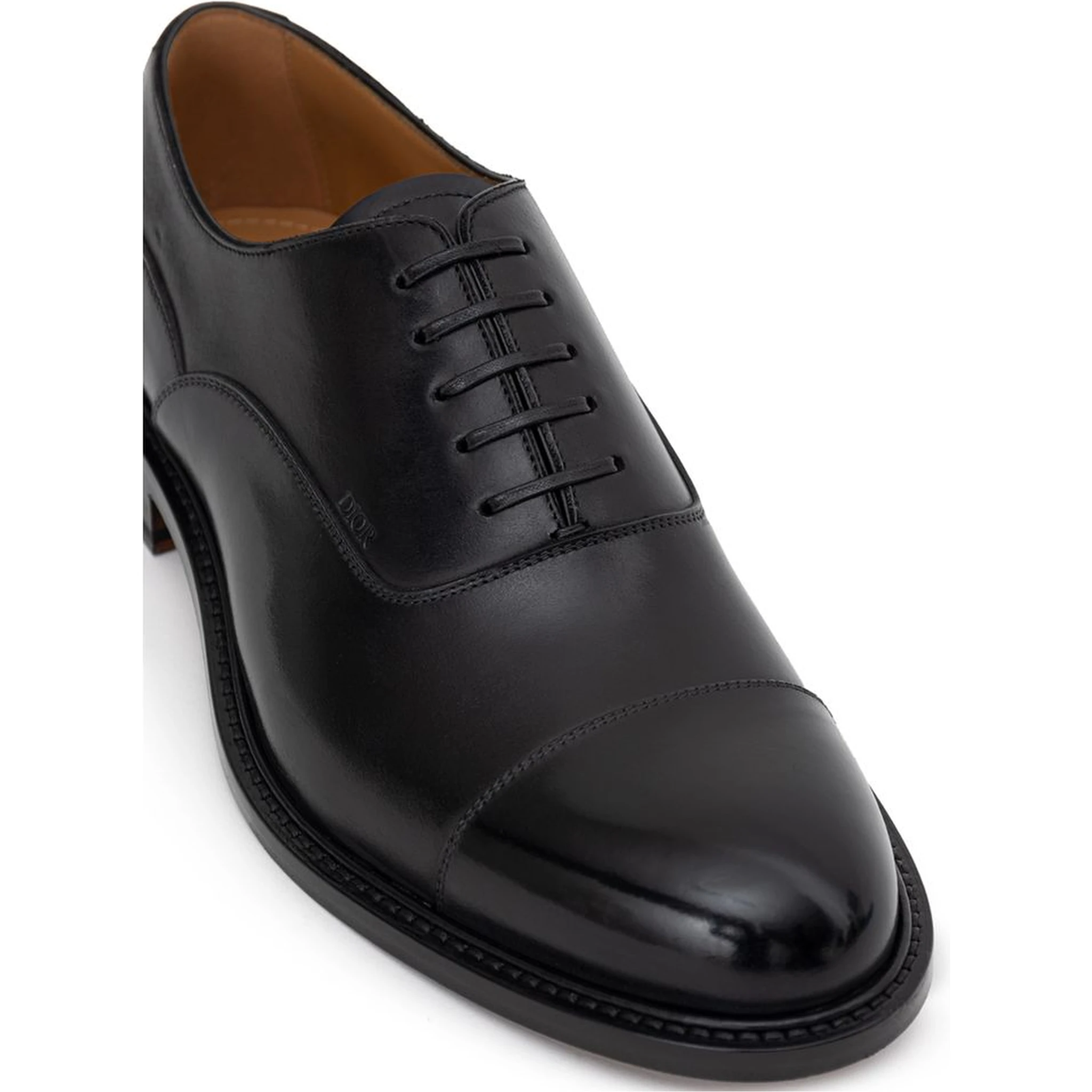Black Leather Oxfords And Derbies