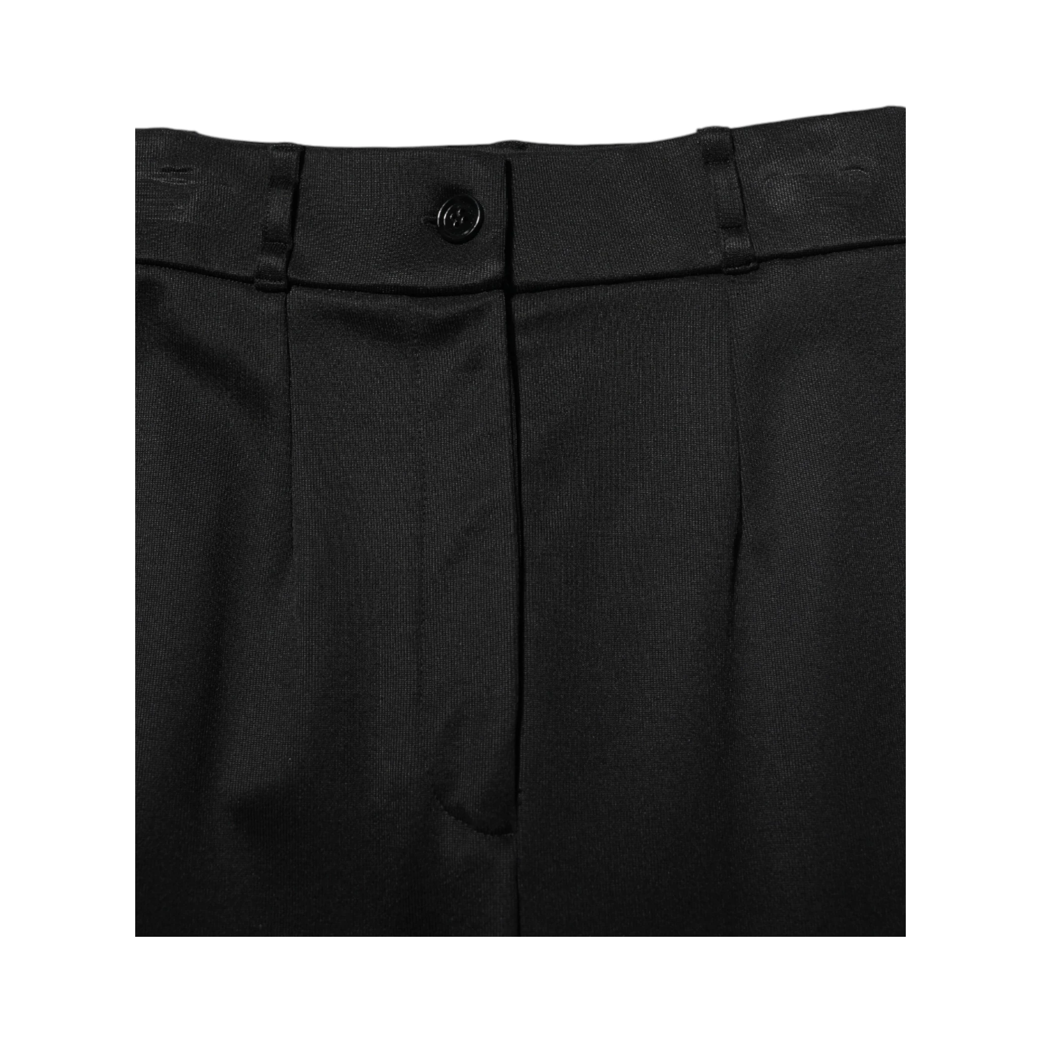Black Nylon High Waist Skinny Leggings Pants