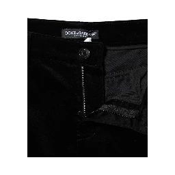 Black Cotton Skinny Capri Cropped Denim Jeans