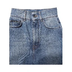 Blue Washed Skinny High Waist Denim Jeans