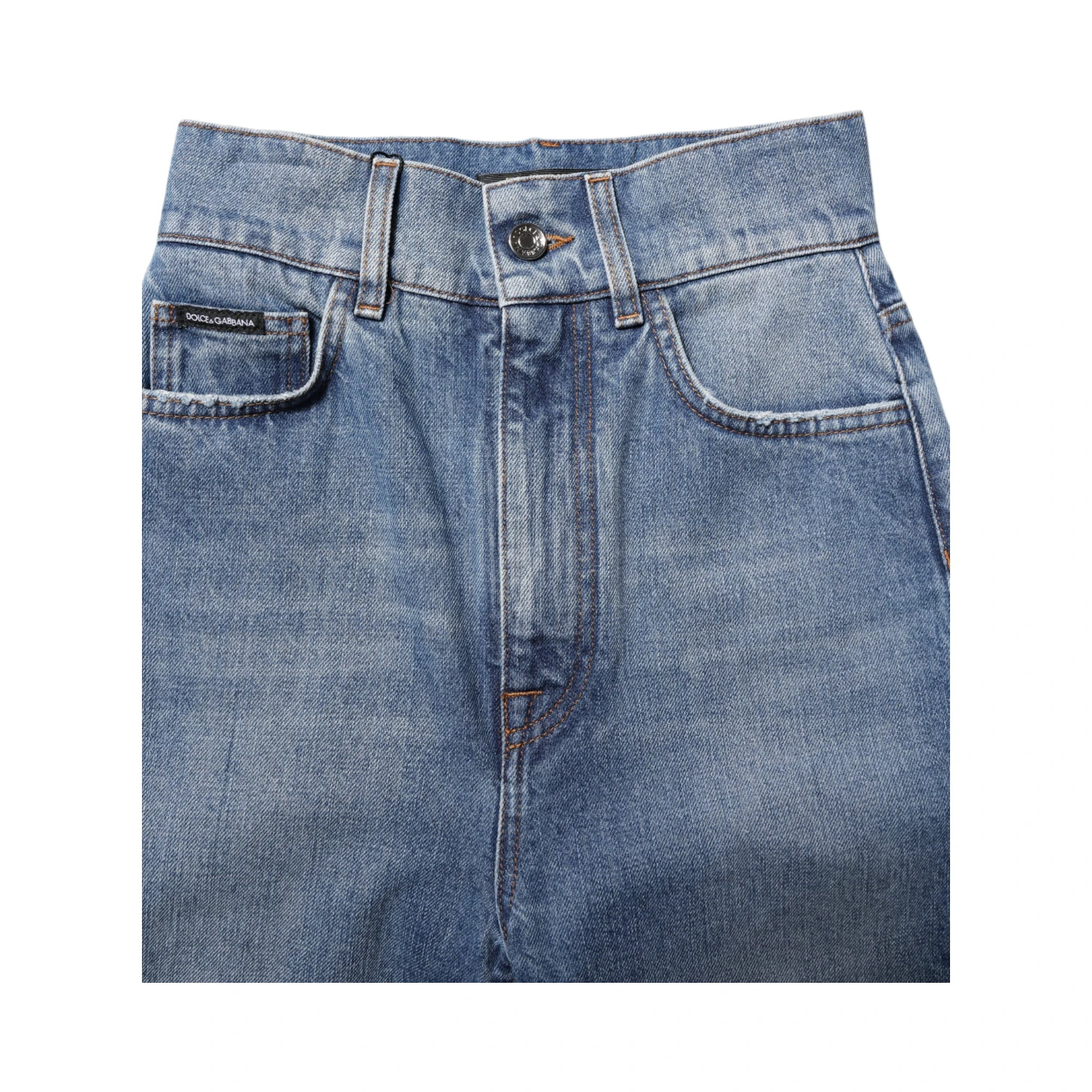 Blue Washed Skinny High Waist Denim Jeans