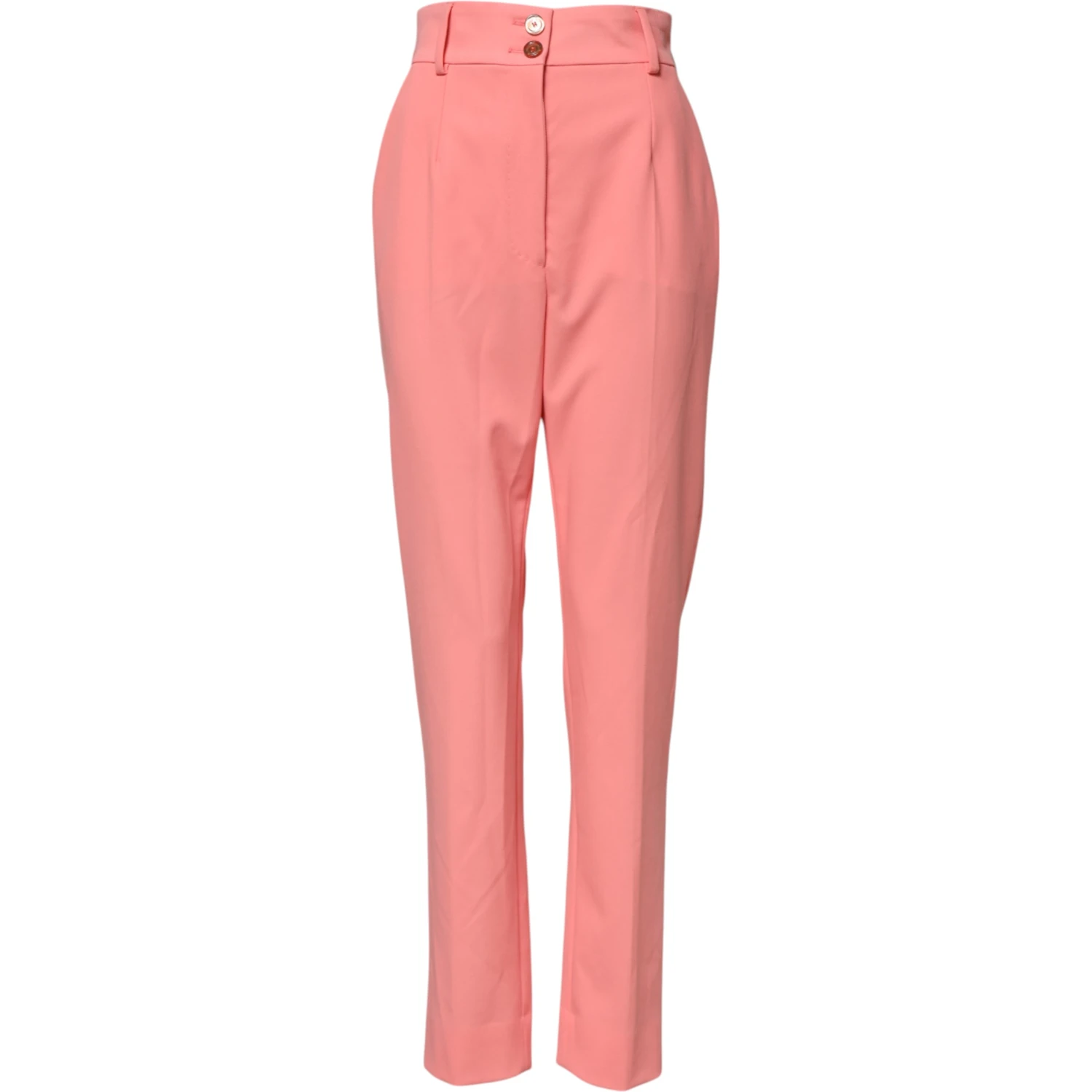 Pink High Waist Tapered Dress Pants