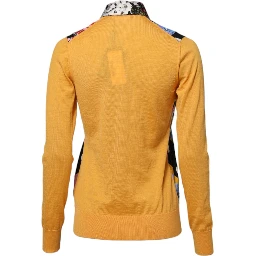 Multicolor Floral Long Sleeves Polo Top