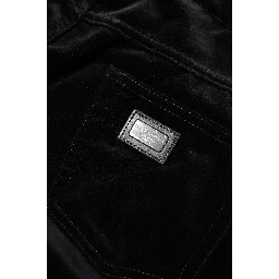 Black Cotton Skinny Capri Cropped Denim Jeans