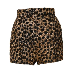 Brown Leopard High Waisted Hot Pants Shorts