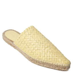 Yellow Leather Espadrille